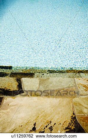 Swimming Pool and Stone Deck View Large Photo Image Stock Image - Swimming Pool and Stone Deck. Fotosearch