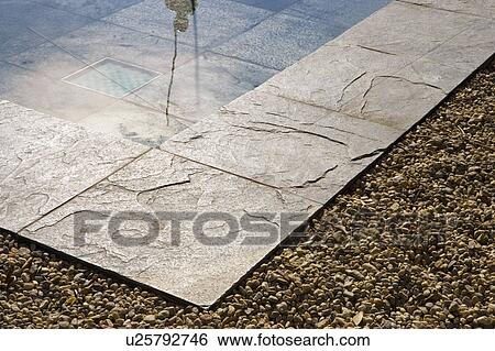 Tile and Gravel around Water View Large Photo Image Stock Photograph - Tile and Gravel around Water. Fotosearch