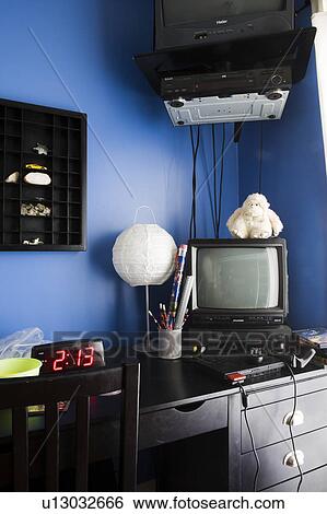 Bedroom with Built In Desk View Large Photo Image Stock Photograph - Bedroom with Built In Desk. Fotosearch