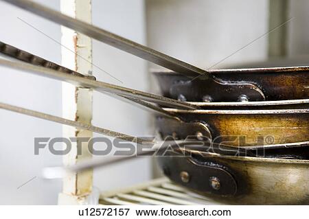 Stack of Dirty Pans View Large Photo Image Stock Photo - Stack of Dirty Pans. Fotosearch
