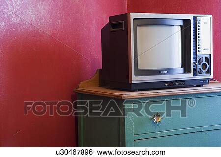 Old tv set. View Large Photo Image Stock Photograph - Old tv set.. Fotosearch
