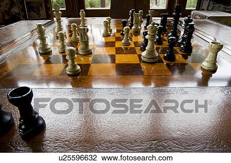 Stock Image - Traditional chess set. Fotosearch