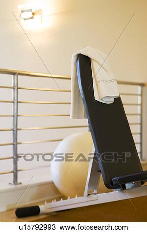 Workout bench and swiss ball View Large Photo Image Stock Image - Workout bench and swiss ball. Fotosearch