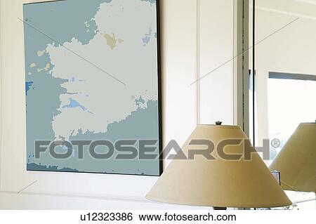 Lamp Shade and Contemporary Artwork View Large Photo Image Stock Photograph - Lamp Shade and Contemporary Artwork. Fotosearch
