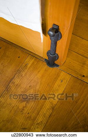 Wood French Door with Wrought Iron Accents View Large Photo Image Stock Image - Wood French Door with Wrought Iron Accents. Fotosearch