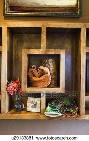 Stock Image - Decorative Display Shelves. Fotosearch