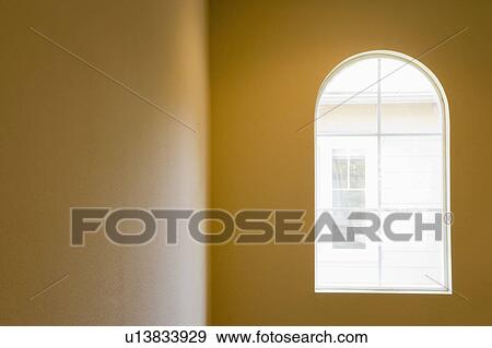 Stock Photo - Arched Window in Hallway. Fotosearch