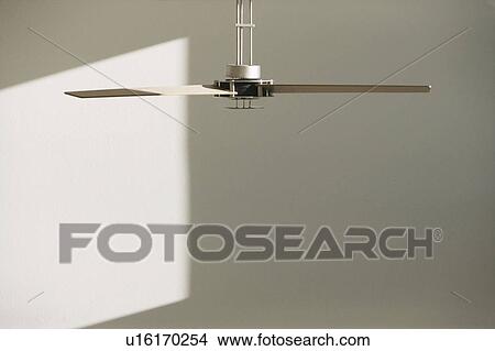 Modern Ceiling Fan in White Room View Large Photo Image Picture - Modern Ceiling Fan in White Room. Fotosearch