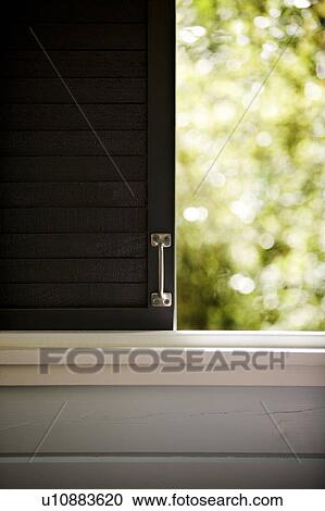 Window with Black Shutters View Large Photo Image Stock Image - Window with Black Shutters. Fotosearch