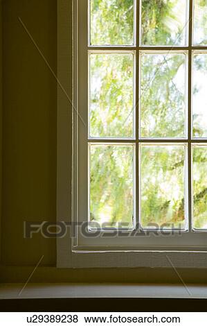 Window with Traditional White Trim View Large Photo Image Stock Photo - Window with Traditional White Trim. Fotosearch