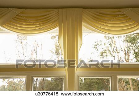 Yellow Valance and Curtains on Window View Large Photo Image Stock Photography - Yellow Valance and Curtains on Window. Fotosearch
