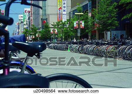 Bicycle Parking Garage Asahikawa Hokkaido Japan Picture