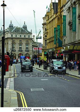 Black Taxicab, Coventry Street, London, UK View Large Photo Image Stock Image - Black Taxicab, Coventry Street, London, UK. Fotosearch