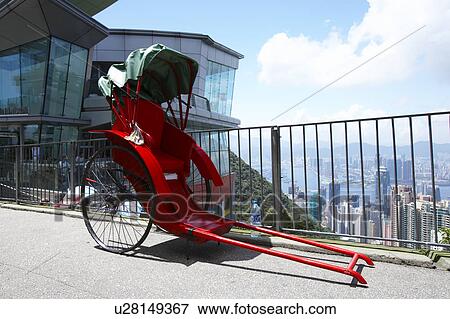 Rickshaw at Peak Tower, Hong Kong View Large Photo Image Stock Photo - Rickshaw at Peak Tower, Hong Kong. Fotosearch