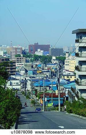 Street in Hakodate, Hokkaido, Japan View Large Photo Image Stock Photo - Street in Hakodate, Hokkaido, Japan. Fotosearch