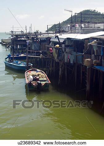 Tai O Stilt Village, Lantau Island, Hong Kong, China View Large Photo Image Stock Image - Tai O Stilt Village, Lantau Island, Hong Kong, China. Fotosearch