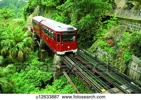 The Peak Tram, Hong Kong View Large Photo Image Stock Photo - The Peak Tram, Hong Kong. Fotosearch
