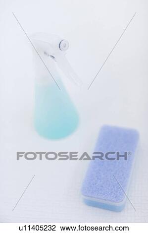 Stock Image - Sponge and spray. Fotosearch