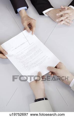 Exchange of the document View Large Photo Image Stock Photo - Exchange of the document. Fotosearch