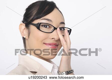 Business lady wearing glasses View Large Photo Image Stock Image - Business lady wearing glasses. Fotosearch