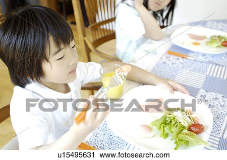 Stock Image - Breakfast scene. Fotosearch