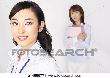 Stock Image - Portrait of business lady. Fotosearch