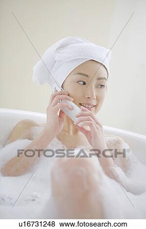 Stock Photo - Bathed woman. Fotosearch