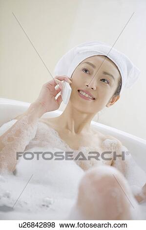 Bathed woman View Large Photo Image Stock Photo - Bathed woman. Fotosearch