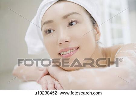 Stock Image - Relaxing woman. Fotosearch