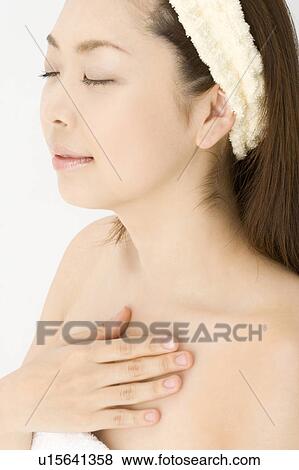 Stock Photo - Woman who does skin care. Fotosearch