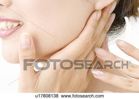 Woman who does skin care View Large Photo Image Stock Photo - Woman who does skin care. Fotosearch