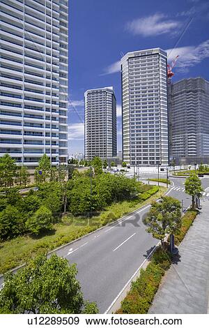 Stock Photo - Minato Mirai apartment group. Fotosearch