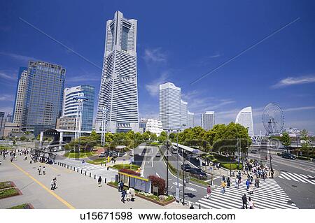 Stock Photo - Minatomirai buildings. Fotosearch