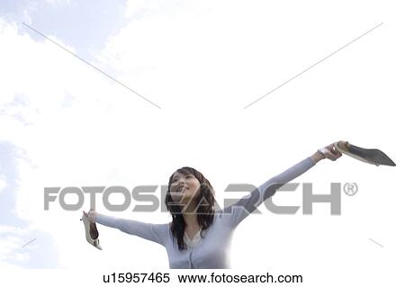 Sky and woman View Large Photo Image Stock Photography - Sky and woman. Fotosearch