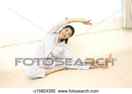 Stock Image - Woman who does stretch. Fotosearch