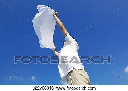 Stock Image - Woman who dries a towel. Fotosearch