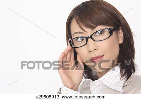 Business lady wearing glasses View Large Photo Image Stock Image - Business lady wearing glasses. Fotosearch