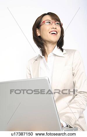 Stock Image - Portrait of business lady. Fotosearch