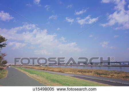 Stock Photography - Arakawa River, Tokyo, Japan. Fotosearch