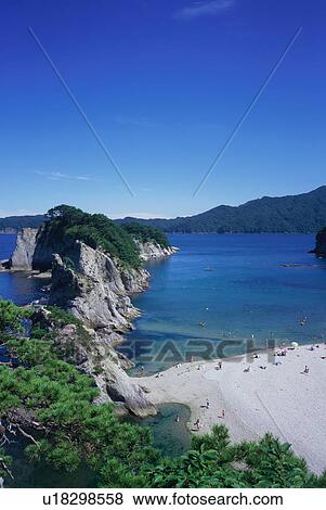 Stock Photo - Jyodogahama in Iwate Prefecture, Japan. Fotosearch