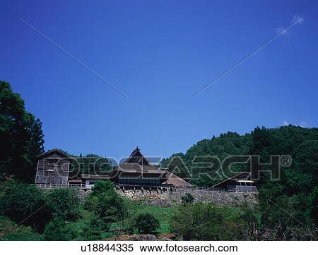 Stock Photography - Traditional farm house in Iwate Prefecture, Japan. Fotosearch
