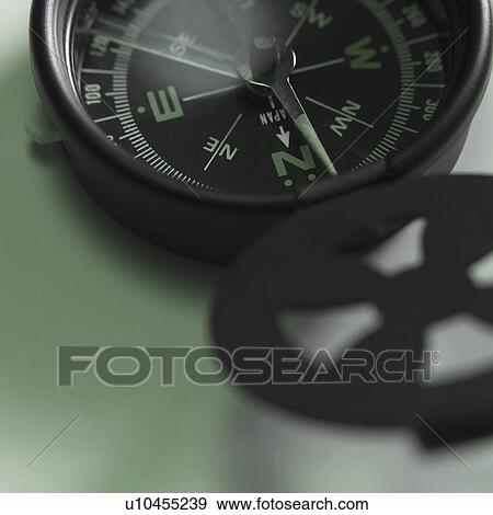 Stock Photo - Compass, close-up. Fotosearch