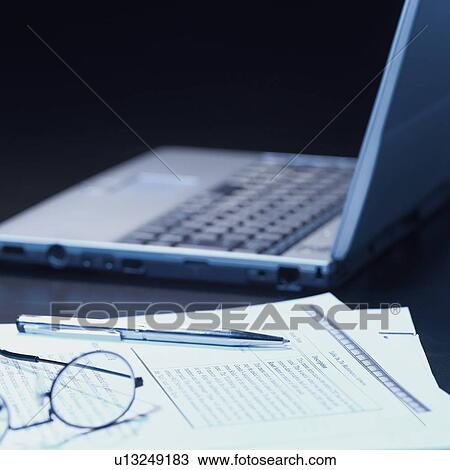Computer on an office desk View Large Photo Image Stock Image - Computer on an office desk. Fotosearch