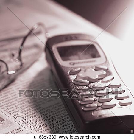 Mobile phone, close-up View Large Photo Image Stock Photo - Mobile phone, close-up. Fotosearch