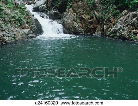 Stock Image - Anmon no Taki Falls, Shirakami Sanchi, Japan. Fotosearch