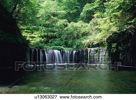 Stock Photo - Shiraito Waterfall. Fotosearch