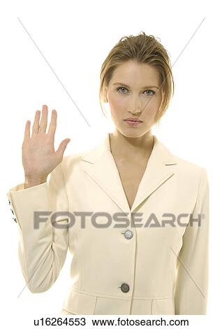 Portrait of a businesswoman gesturing View Large Photo Image Stock Image - Portrait of a businesswoman gesturing. Fotosearch