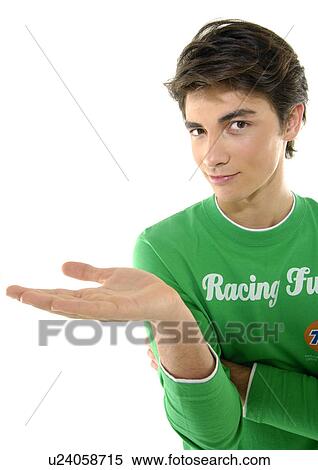 Portrait of a young man gesturing View Large Photo Image Stock Photography - Portrait of a young man gesturing. Fotosearch