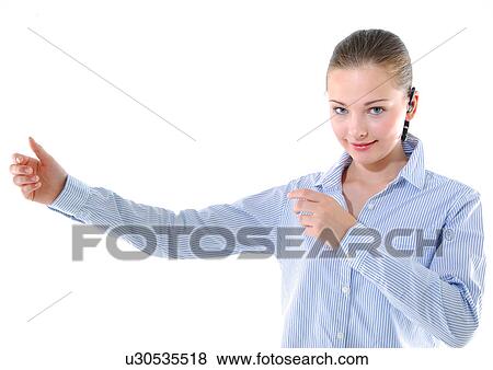 Portrait of a young woman listening to music and dancing View Large Photo Image Stock Photo - Portrait of a young woman listening to music and dancing. Fotosearch