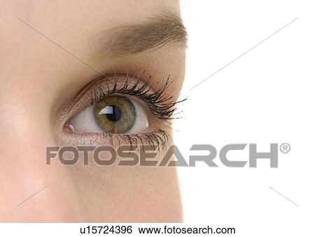 Stock Photograph - Close-up of a young woman's eye. Fotosearch